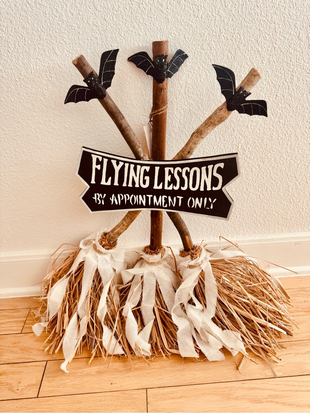 The Viral Halloween Decor 'Flying Lessons' Witch Broom Set